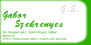 gabor szekrenyes business card