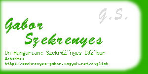 gabor szekrenyes business card